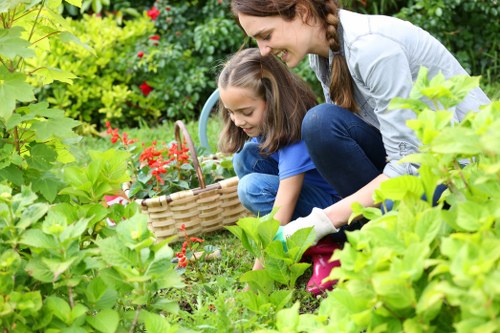 Professional landscaper designing a garden layout in Hounslow